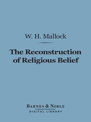 cover image of The Reconstruction of Religious Belief